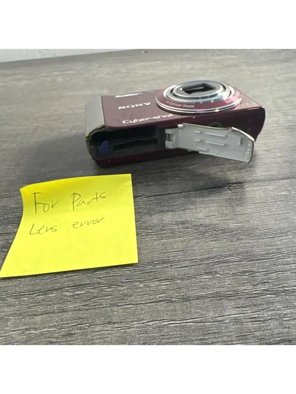 Sony Cybershot DSC-W370 14.1MP 7X Zoom Digital Camera FOR PARTS LENS ERROR